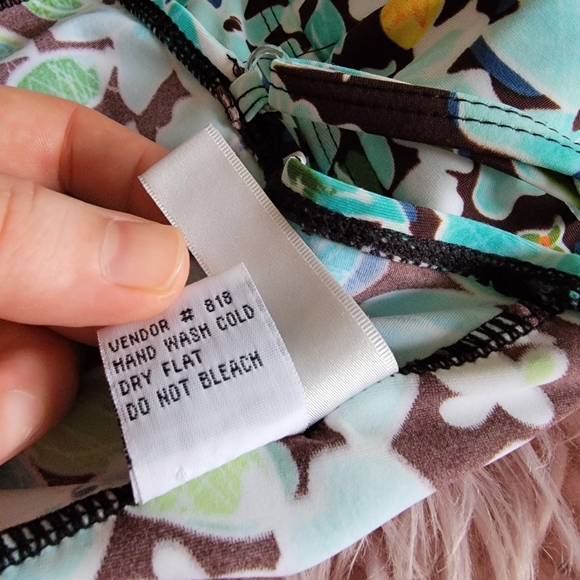 Vintage 90s One Piece Swimsuit Triangle Top Bust - Picture 11 of 11